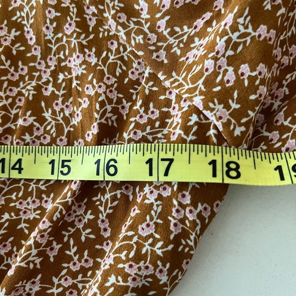 Free People French Quarter Mini Dress Mustard Floral V Neck Faux
Wrap Boho XS - Picture 8 of 9